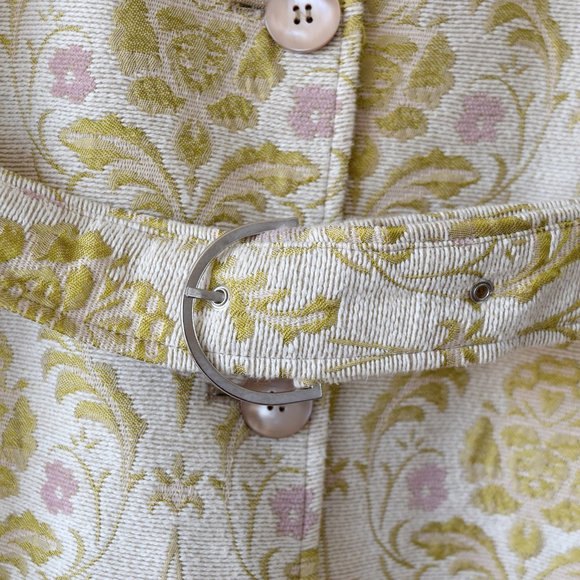 Gold and Pink Floral Tapestry Coat Vintage Size XL - Picture 5 of 10